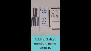 Thumbnail: Adding 2 digit numbers using Base 10 #shorts #maths4kids  #maths #addition