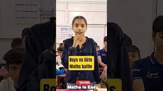 Thumbnail: Boys vs Girls Maths Battle 🔥 Class 9 Maths Challenge #ytshorts #shorts #fun