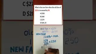 Thumbnail: % increase maths problem #mathsshorts