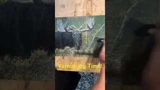 Thumbnail: Varnishing Time! #wildlifeart #moose  #outdoors