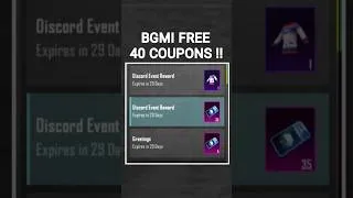 Thumbnail: BGMI FREE 40 CLASSIC CRATE COUPONS😍 DISCORD EVENT REWARD #shorts #viral #gaming #bgmi #trending