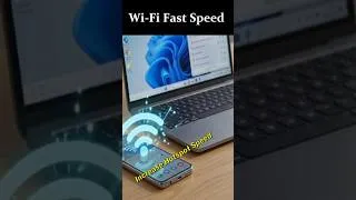 Thumbnail: **Laptop में Hotspot Internet Slow? 2.4GHz से 5GHz करो और Speed बढ़ाओ! ⚡** #smartphone
