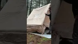 Thumbnail: Heavy Rain Camping with My Dog Max ⛺🌧️🔥 #asmr