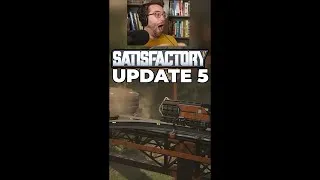 Thumbnail: TRAINS COLLIDE in Satisfactory Update 5!!! MaxTheCatfish Reacts Video | #shorts
