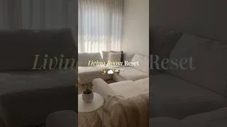 Thumbnail: Living Room Reset ✨☁️🧺🫧 #cleanwithme #resetroutine #cleaningvlog