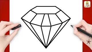 Thumbnail: Let's Learn How to Draw a Diamond Drawing Easy Step by Step. #shorts