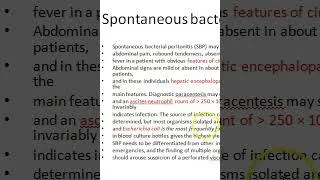 Thumbnail: Medicine Spontaneous Bacterial Peritonitis SBP Ascites Cirrhosis Liver treat abdomen pain mcq