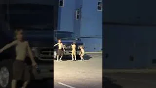 Thumbnail: Boys lifting a van