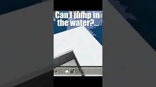 Thumbnail: IMPOSSIBLE MINECRAFT WATER JUMP (99% FAIL) #shorts