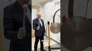 Thumbnail: Prostate cancer survivor rings the gong after 30 proton therapy treatments #Shorts