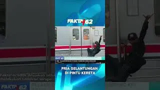 Thumbnail: Pria Gelantungan di Pintu Kereta Yang Berjalan