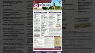 Thumbnail: GCU BS Admission Open: May 27, 2025 Last Date: June 13, 2025 #GCULahore #Admissions2025 #BSPrograms