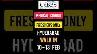 Thumbnail: Medical coding jobs for freshers || Freshers Only || #medicalcodingjobs #walkindrive #freshersjob