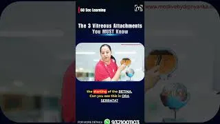 Thumbnail: 👁️ The 3 vitreous attachments every MBBS student must know!  #mbbs #medlive #medicalstudents #patho