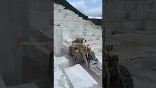 Thumbnail: Caterpillar Wheel Loader Pushing Huge Marble Columns!