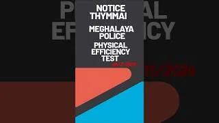 Thumbnail: Notice Thymmai | Meghalaya Police | Physical Efficiency Test #meghalayapolice #meghalayapoliceadmit