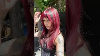 Thumbnail: red & black hair refresh 🥀🖤