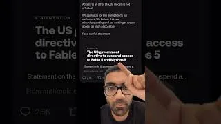 Thumbnail: US just banned Mythos / Fable only after 3 days of launch