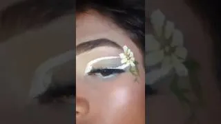 Thumbnail: Alternative: 👉 Trendy White Eyeliner + Flower Eye Makeup 🌸 | Step by Step Tutorial.
