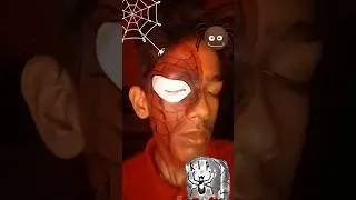 Thumbnail: (Alternative) Half Face Spiderman Look 😱🔥 | Makeup Transformation #shorts