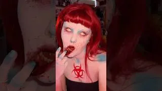 Thumbnail: radioactive zombie grwm 🧟‍♀️🩸🩹 #makeuptutorial #makeup #creativemakeup #sfxmakeup #makeupideas