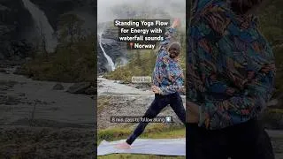 Thumbnail: Filmed during a hike in Norway 🏞️ Standing Yoga Flow & Stretches for Energy • A look into the class