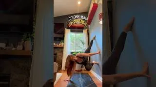 Thumbnail: Spider-Man challenge!! 🕷️ Who’s next?? #shorts #yoga #yogachallenge