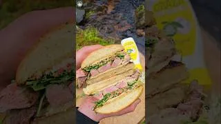 Thumbnail: Graza Mayo is the secret ingredient. 🤫 The Ultimate Steak Sandwich by the Stream #GrazaPartner