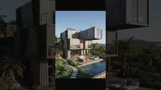 Thumbnail: The Villa is made from Shipping Container #shorts #shippingcontainerhouse #modernhouse #exterior