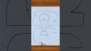 Thumbnail: FIFA World Cup trophy Drawing 2026/ Easy Pencil Drawing #shorts #trophy2026