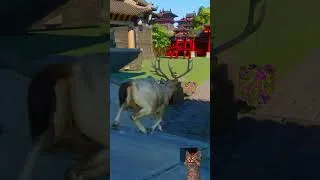 Thumbnail: Official Deer VS Mod Deer - Asia Animal Pack Planet Zoo on Miaw Gaming #shorts #animals