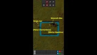 Thumbnail: Man beats Behemoth Biter with Raw Fish [FACTORIO SNIPPETS] #Shorts