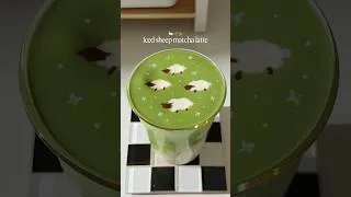 Thumbnail: iced sheep matcha latte art 🐑🌱✨