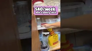 Thumbnail: $40/week budget challenge pantry check - Week 4 #grocerybudget #budgetchallenge