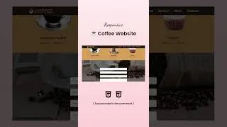 Thumbnail: Responsive Coffee Website in HTML & CSS