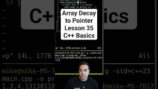 Thumbnail: array decay to pointer [C++ Shorts Lesson 35]