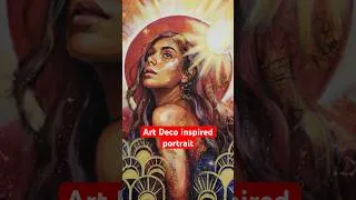Thumbnail: Portrait inspired by Art Deco #art #challenge