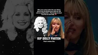 Thumbnail: Miley Cyrus Cries About Losing the People She Loves 💔Rest In Peace Dolly Parton #shorts #dollyparton