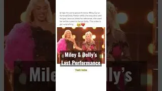 Thumbnail: Miley Cyrus & Dolly Parton’s Last Performance Together (Jolene) RIP #dollyparton #mileycyrus #shorts