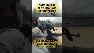 Thumbnail: Intense Firefight in Fallujah, Iraq (2004) #shorts #firefight #iraq #fallujah #military #combat