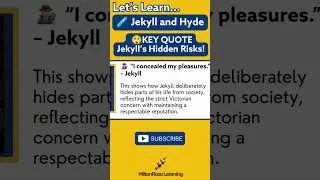 Thumbnail: 🎭 GCSE English: "I concealed my pleasures" Quote Breakdown | Jekyll & Hyde Shorts