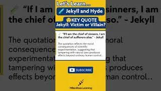 Thumbnail: ⛓️ GCSE English: "If I am chief of sinners, I am the chief of sufferer" Quote | Jekyll & Hyde Shorts