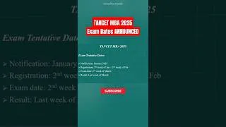 Thumbnail: TANCET MBA 2025 - Tentative Exam Dates ANNOUNCED | Anna University Notification 2025 #tancet2025