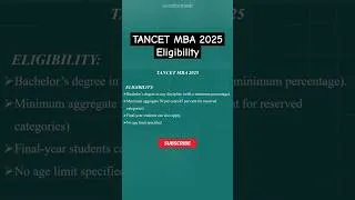 Thumbnail: TANCET MBA 2025 - Eligibility & Syllabus | Preparation Tips in TAMIL | Anna University #tancet #mba