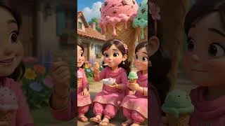 Thumbnail: Best Choice🍦 Giant Ice Cream Surprise | 3 Cute Kids Eating Big Ice Cream Cones 🍓🍨