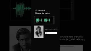 Thumbnail: The correct way to pronounce Ramanujan