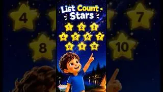 Thumbnail: Let’s Count the Stars ⭐ 1 to 10 | Counting Song for Kids 🌙✨ | Mini Minds Learning TV #shorts #kids