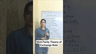 Thumbnail: Mint Parity Theory of Exchange Rate #economics #ugcnet #jrf #minttheory #exchangerate