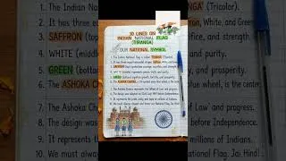 Thumbnail: National Flag Essay 10 Lines #nationalflag #nationalflagofindia #tiranga #indiaflag #mintossmood