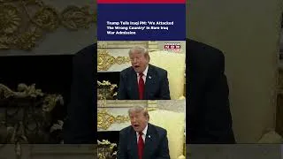 Thumbnail: Trump Tells Iraqi PM: 'We Attacked The Wrong Country' In Rare Iraq War Admission #shorts